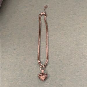 Heart necklace with crystal